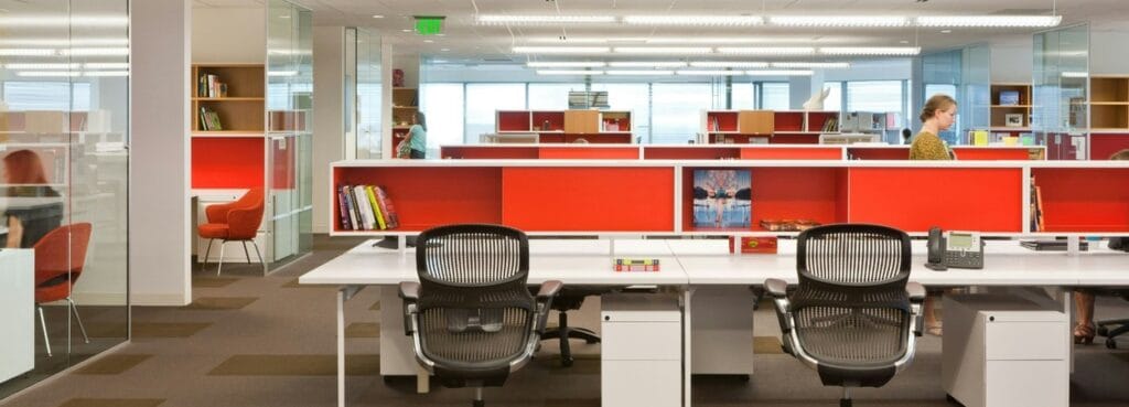 Office interior featuring Generation® Work Chair by Knoll, designed by Formway.