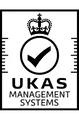 UKAS (United Kingdom Accreditation Service) logo. Management Systems accreditation.