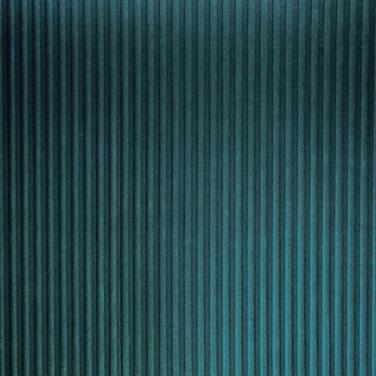 Dark teal Ripples Acoustic Panel featuring a vertical fluted felt design with soft, rhythmic relief shadows.